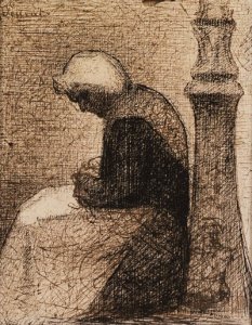 Assise prs d'un rverbre (Woman seated near a Streetlamp)